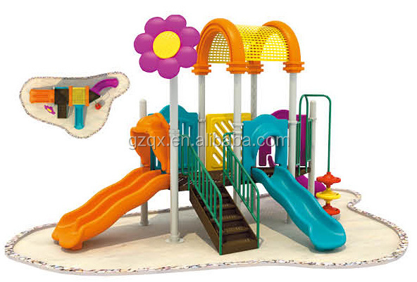 Sunflower lovely environmental school playground toys(QX-069D) playground sets stairs slide