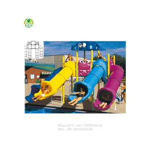 Fun Design Fiberglass water slide tubes for sale, fun aqua park equipment QX-081A