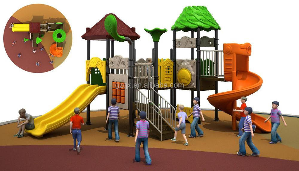 Big factory made kids play equipment school toys outdoor playground QX-18024B