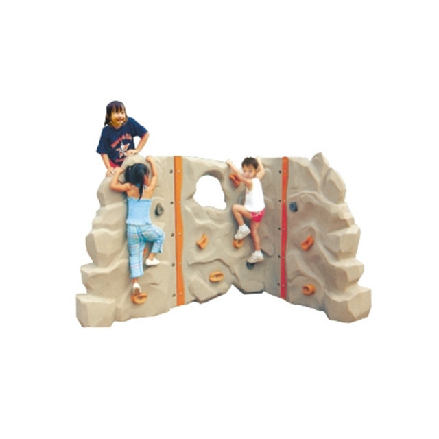 Mini plastic kids rock climbing wall backyard climbing wall QX-11072D