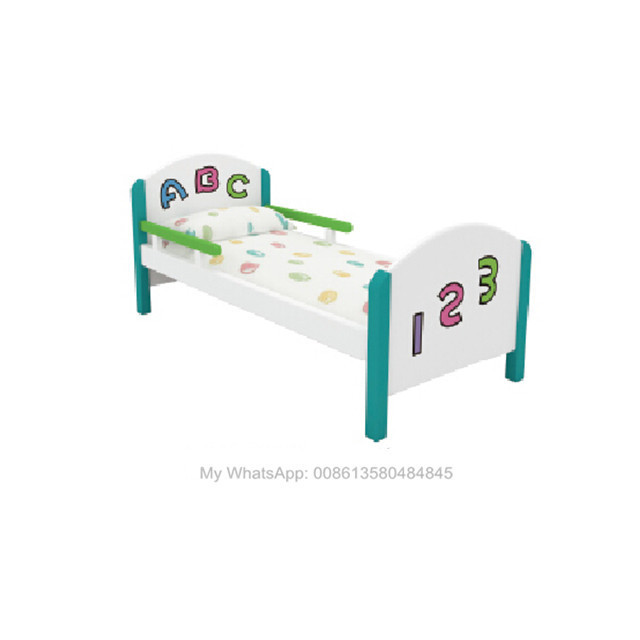 Cartoon style wooden single bed designs/ wood toddler bed QX-197F