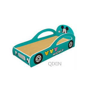 Fantastic design kindergarten wooden furniture kids car bed QX-B6703