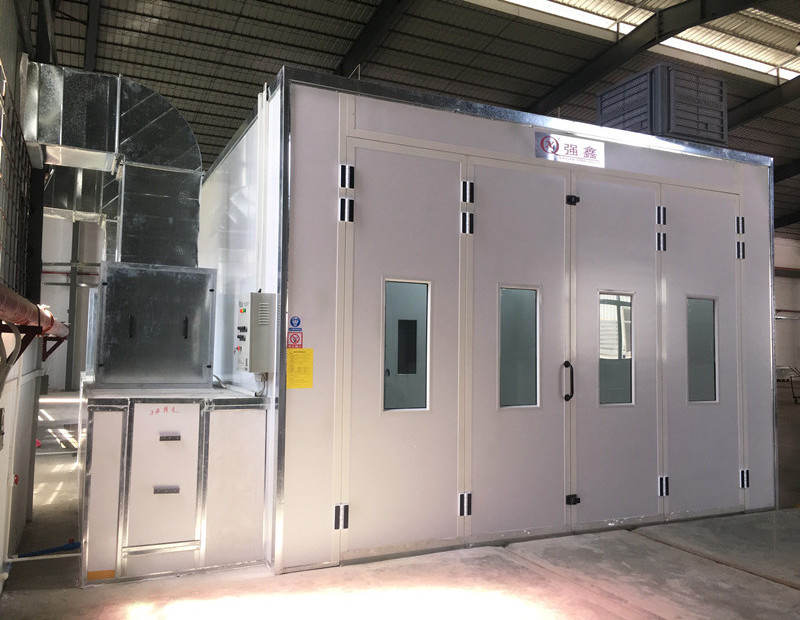 Dust free water curtain spray booth baking room for industrial furniture