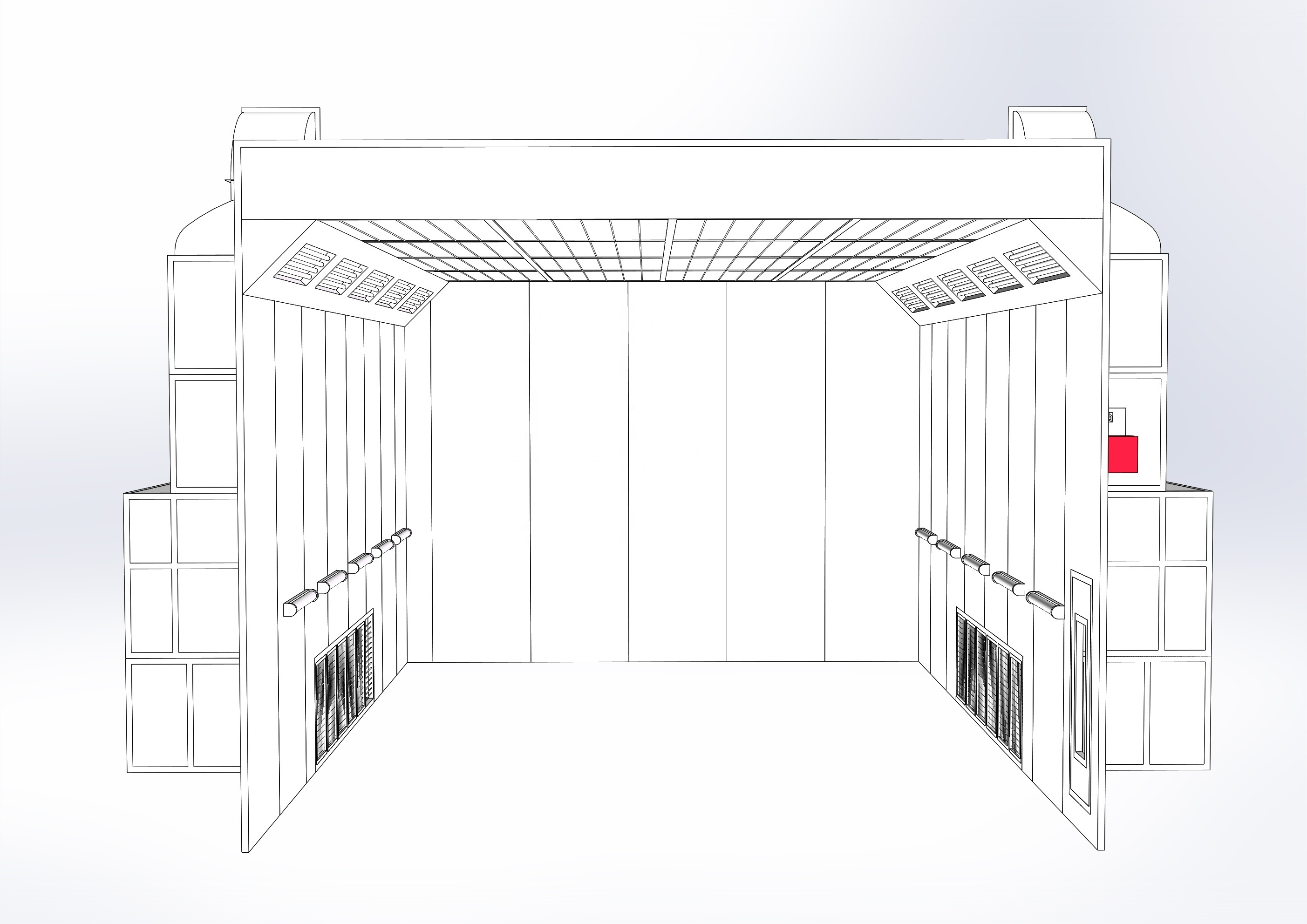 Diesel heating customized car painting cabin mobile spray booth