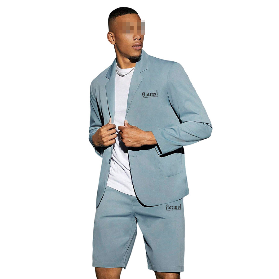 Clothes Clothing Brand Manufacturer Casual Costumes Hommes Men's Suits Two Piece Short Set Blazer Men