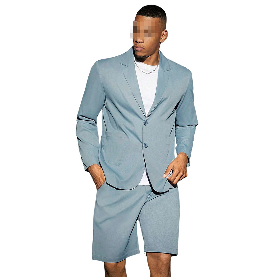 Clothes Clothing Brand Manufacturer Casual Costumes Hommes Men's Suits Two Piece Short Set Blazer Men