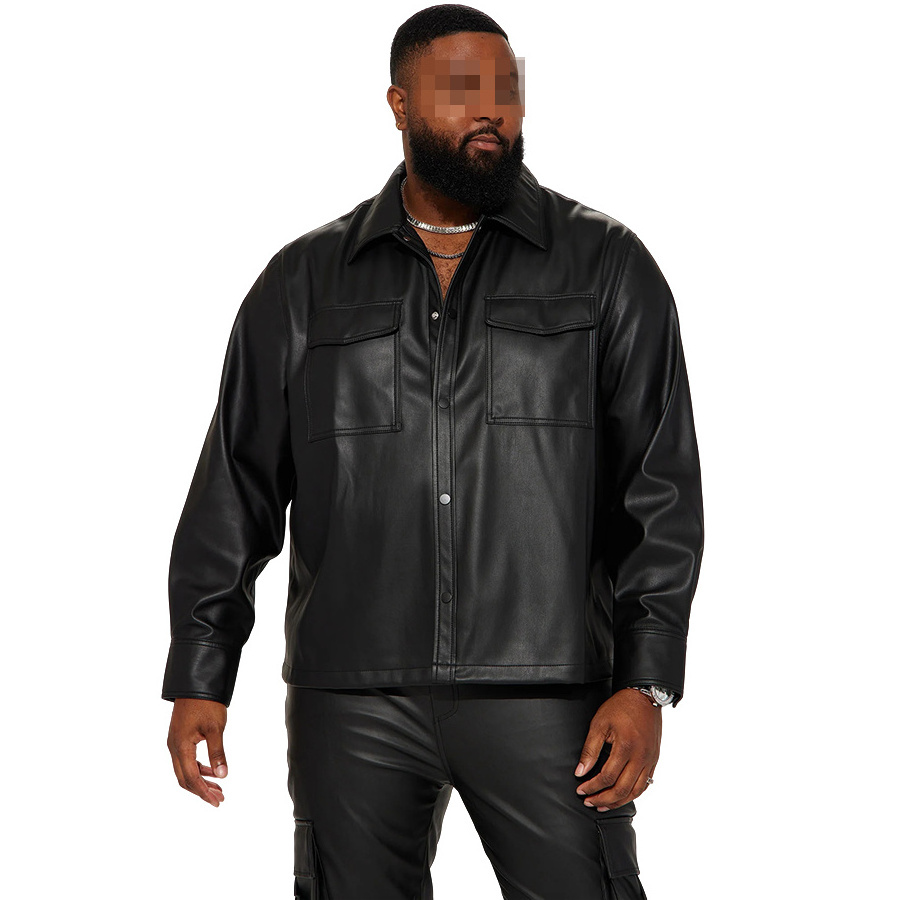 Men Streetwear Pour Hommes Leather Jacket And Shorts Plus Size Men's Sets Custom Clothing Manufacturers