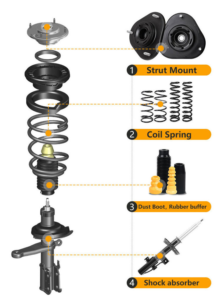 Hot selling Automobile KYB gas air shock absorbers used for Toyota Nissan Mitsubishi Honda Suzuki Mazda Hyundai KIA  cars spring