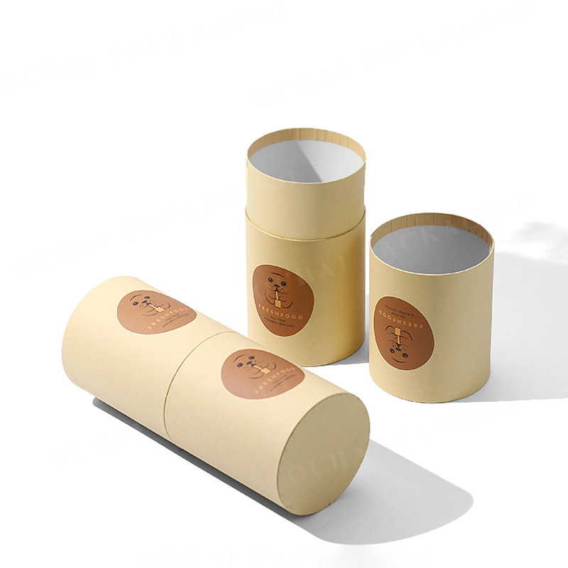 Custom Loose Tea Leaf Cans Food Grade Cardboard Cylinder Empty Coffee Container Paper Tube Packaging Round Boxes