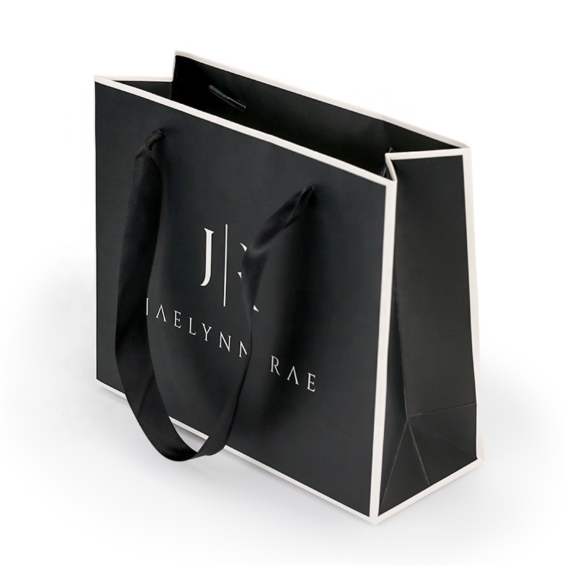 Luxury Matt Laminated Gift Paper Bags Custom Shopping Tote Bags With  Logo Printed