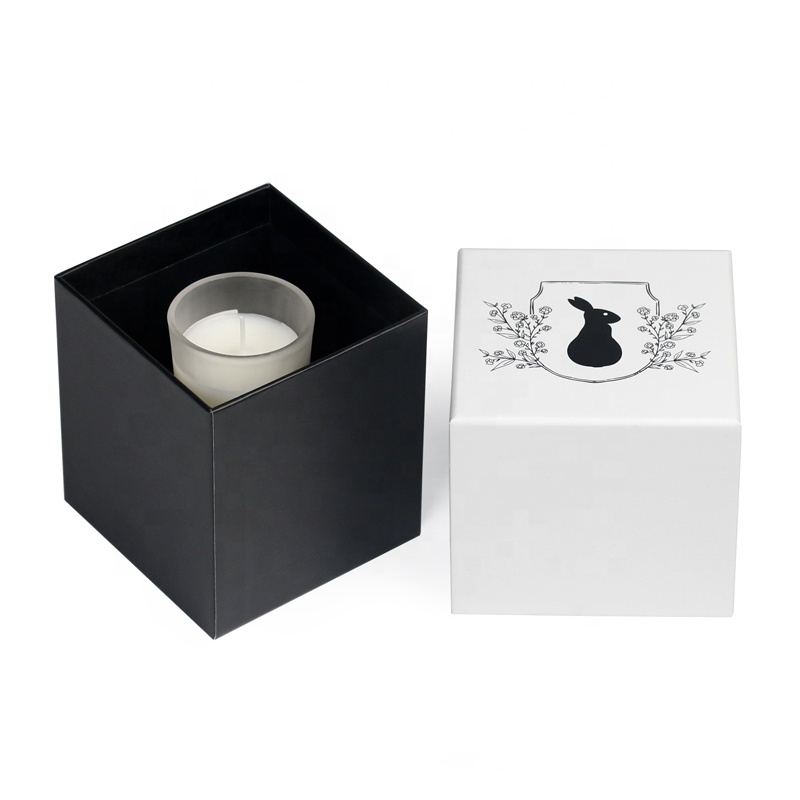 Custom Luxury Large White Two Pieces Rigid Scented  Candle Jar Set Gift Packaging Cardboard Boxes With Logo Insert For Candles