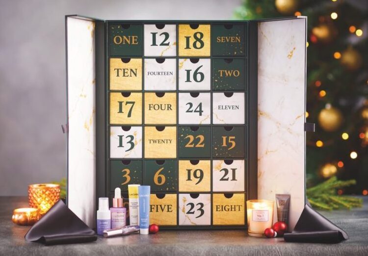 Customization Luxury Makeup Cardboard Drawer Box Christmas Gift Packaging Box Advent Calendar Empty