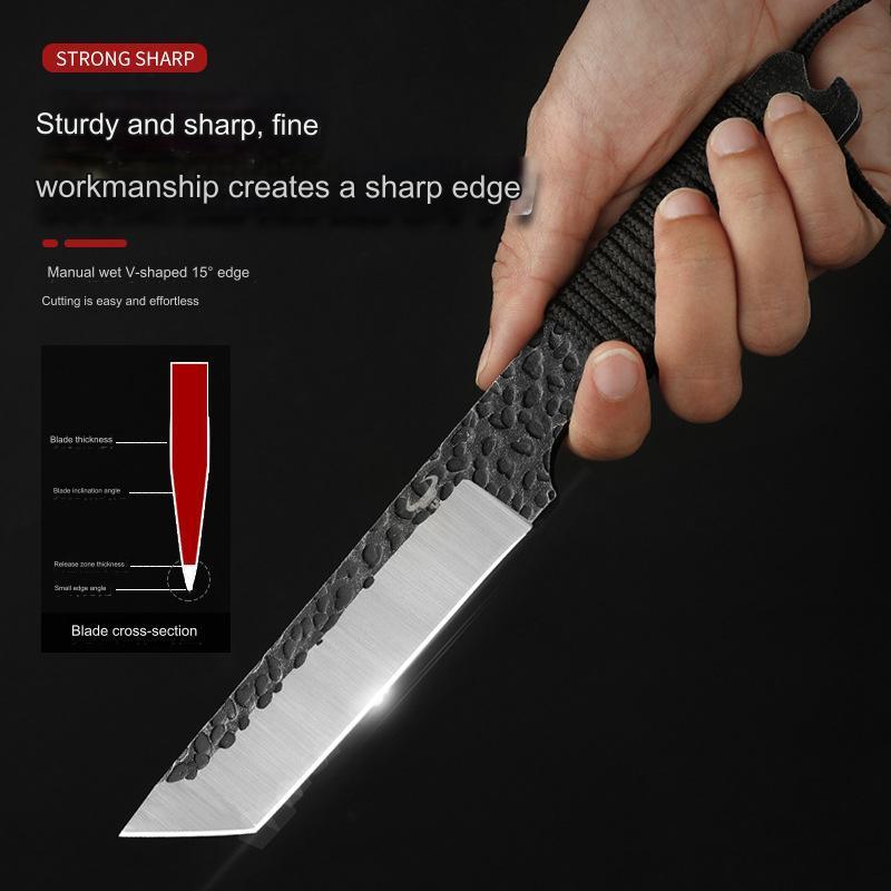 Outdoor Knives High Hardness Hand Forged Diving Straight Knives Camping Survival knife