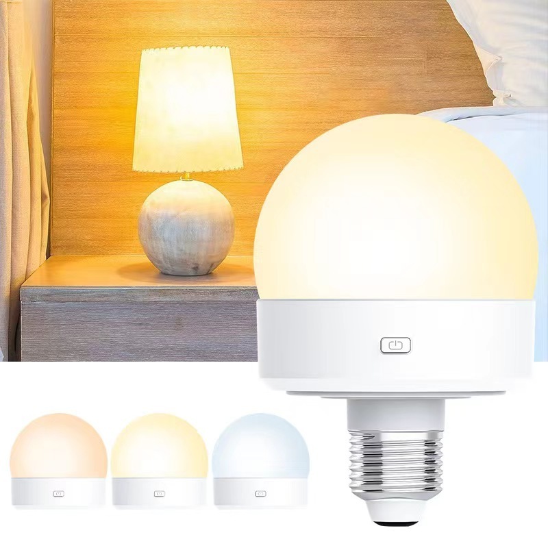 Smart RGB E27 LED Bulb Battery Operated and Rechargeable with Remote Control DC5V Power Supply for Residential Use