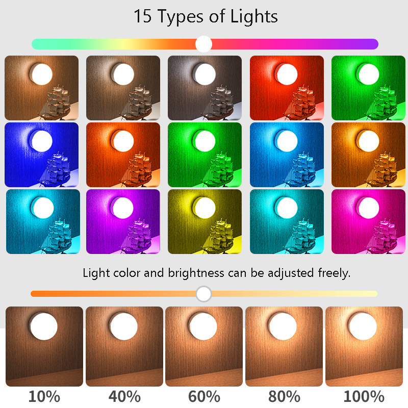 Smart RGB E27 LED Bulb Battery Operated and Rechargeable with Remote Control DC5V Power Supply for Residential Use