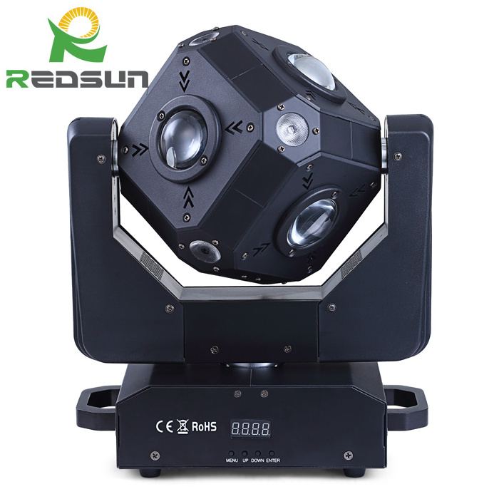 Professional LED Moving Beam Head Light150W 4 in 1 RGBW 15/21CH Infinite Rotating Party Lights for Birthday Disco Dance Wedding