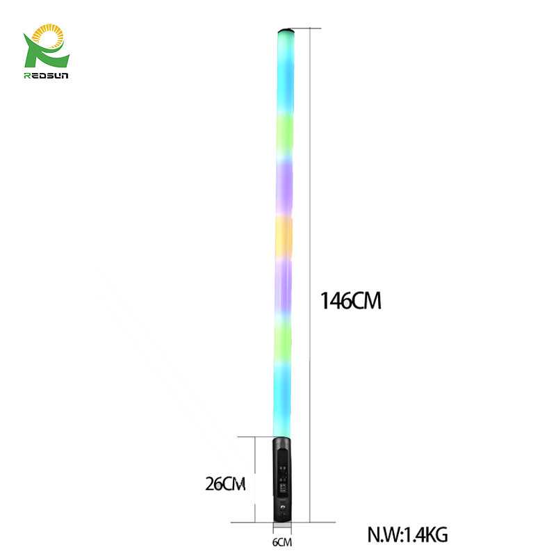 waterproof wireless 360 Degree LED wireless tube Light RGB color dj disco club pixel tube light