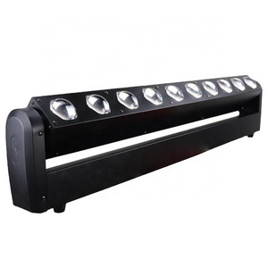 High quality 10pcs*40w 4 In 1 Rgbw DJ DMX  Led swing Beam Bar 10*40W Moving Head Beam Stage Lights Disco bar light design