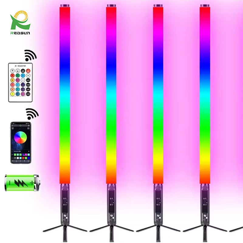 waterproof wireless 360 Degree LED wireless tube Light RGB color dj disco club pixel tube light