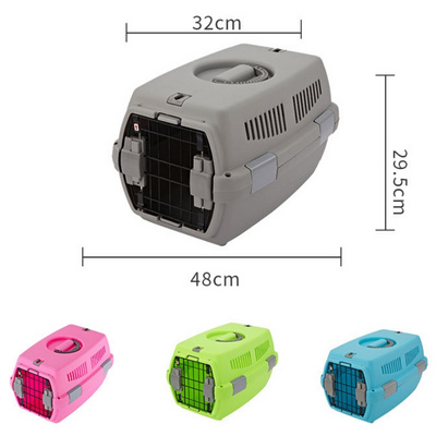 High Quality Portable Plastic Outdoor Travel Dog Cat Pet Carrier Airline Approved Crate Cage Kennel for Dog Cat