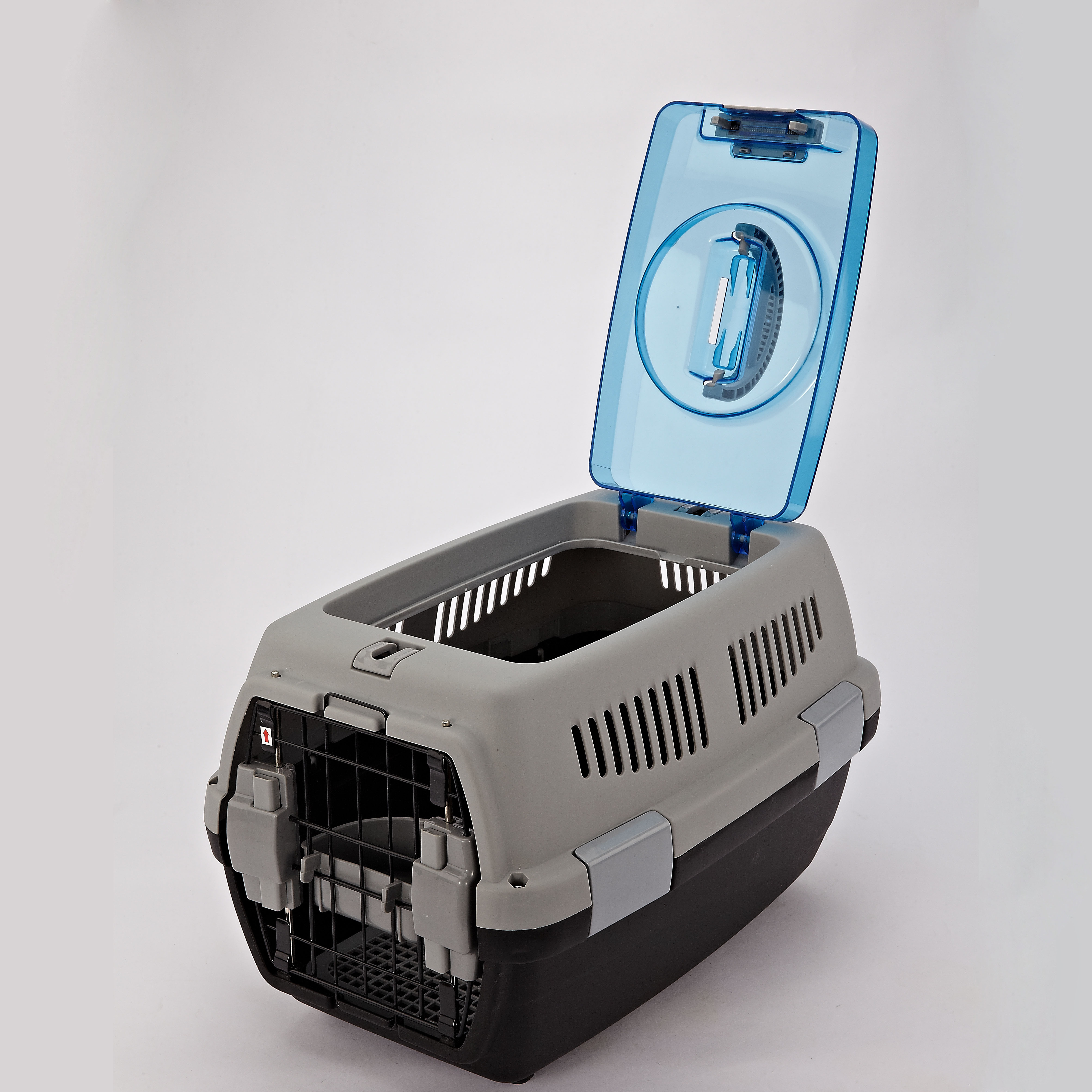 IATA Plastic Airline Shipping Approved Dog Two Doors with skylight Transport Box Pet Cages Bag Carrier And Travel Crates Kennel