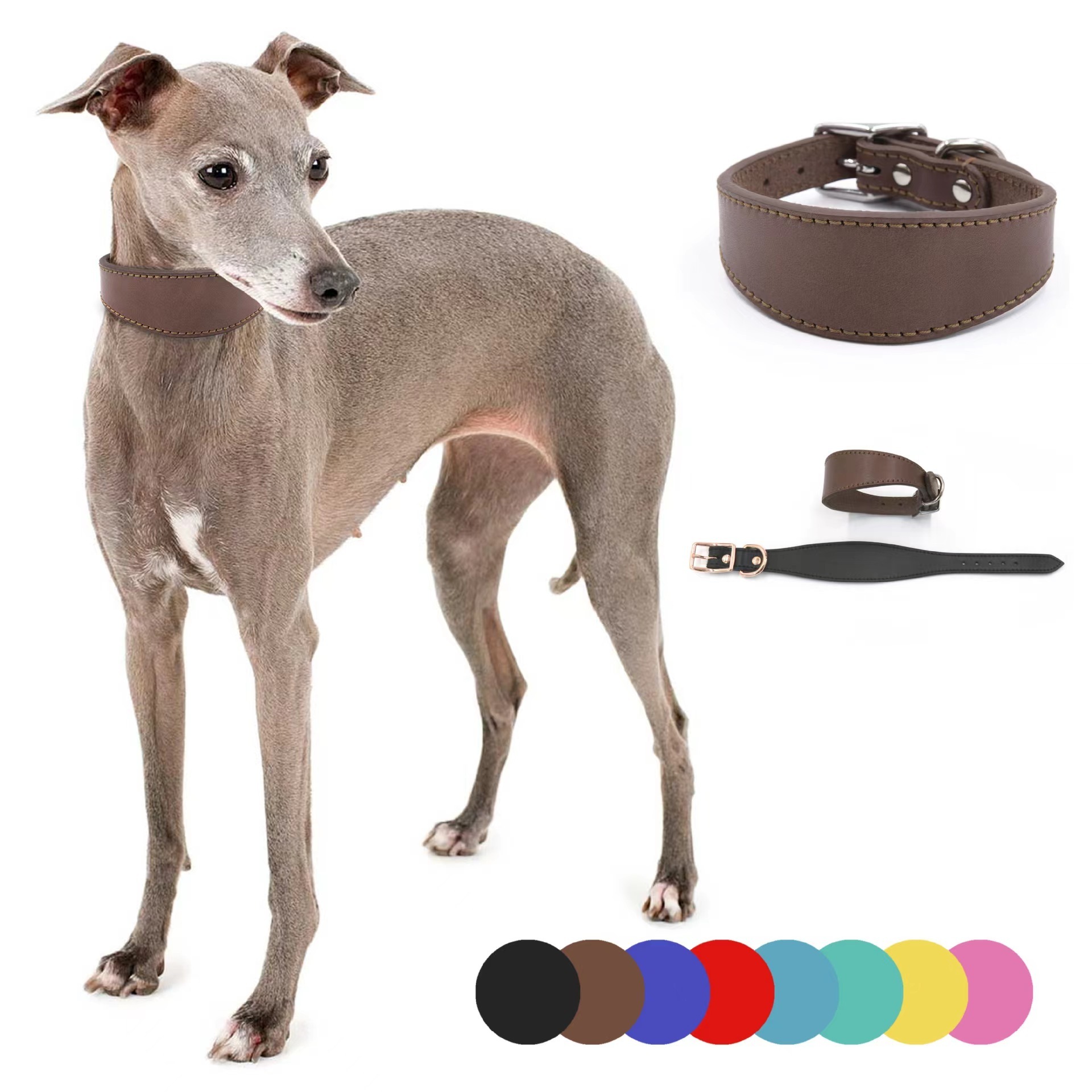 Nice Quality Dog Collar Leather Practical Genuine Leather Accessory For Pet Large Dog