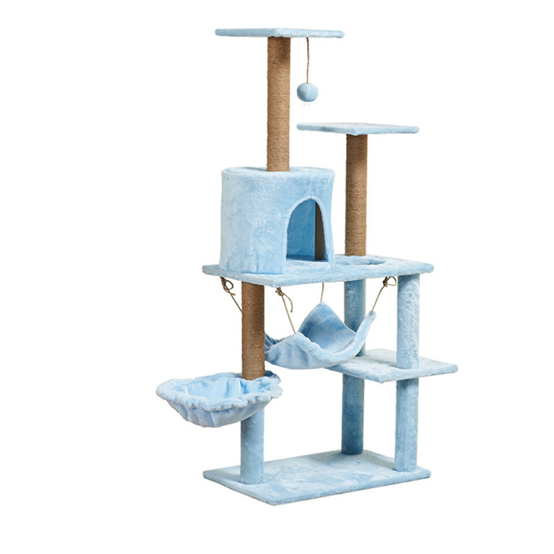 Luxury Tree House Large Cat Tree Tower With Scratcher Barbie Pink Climbing Tree For Pet Cat