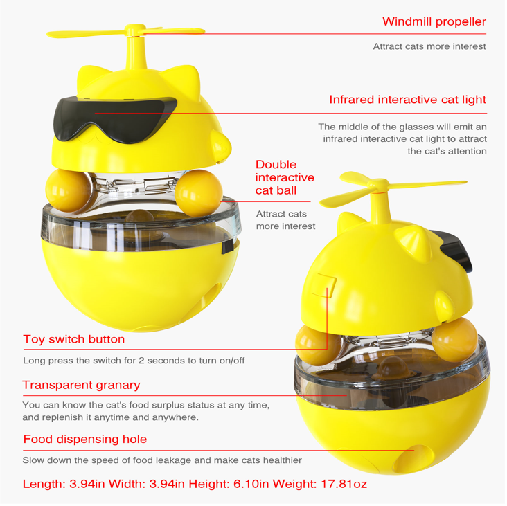 Rechargeable Laser Pet Food Dispensing Swing Relieve Dog Anxiety Electric Lucky  Toys For Pet Dog Cat