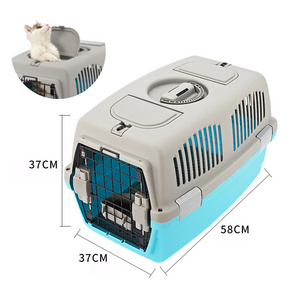 Manufacturers new design portable large size Two Doors Top Load pet transport cage crates for Dog and Cat Carrier Kennel