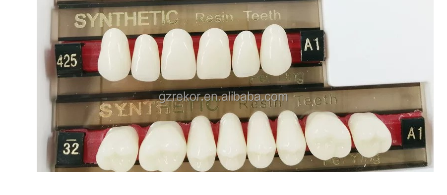 Dental Acrylic Resin False Teeth a1 a2 a3 Polymer Denture Economical Tooth Dentistry Materials Shade Synthetic Denture