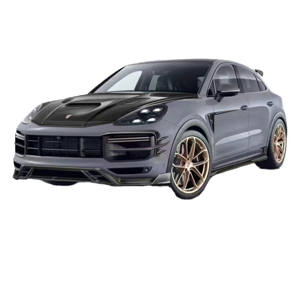 for Porsche Cayenne Carbon Fiber body Kit Cayenne Carbon Fiber Front Lip diffuser Spoiler hood side skirt body Kit