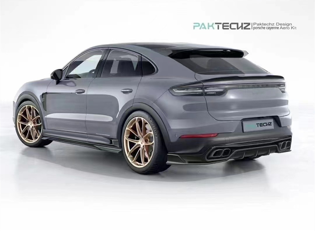 for Porsche Cayenne Carbon Fiber body Kit Cayenne Carbon Fiber Front Lip diffuser Spoiler hood side skirt body Kit