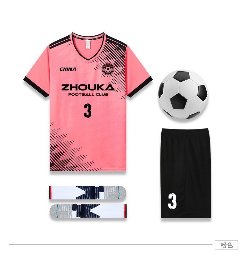 Football Suit Men's Game Training Team Uniform Customized Adult Children Football Quick-drying Jersey Sportswear FX-7803