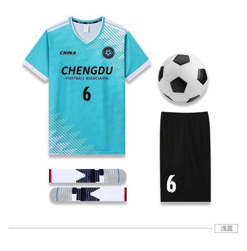 Football Suit Men's Game Training Team Uniform Customized Adult Children Football Quick-drying Jersey Sportswear FX-7803