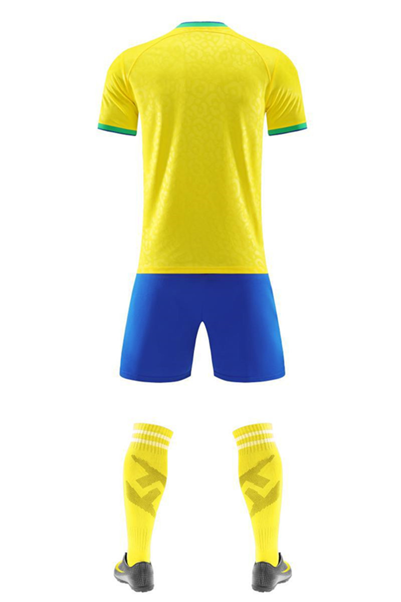 Latest Youth Football Training Jersey 2023-2024 Brazil Jersey Neymar  Yellow And Green Football Uniform Jersey  RCJ-65