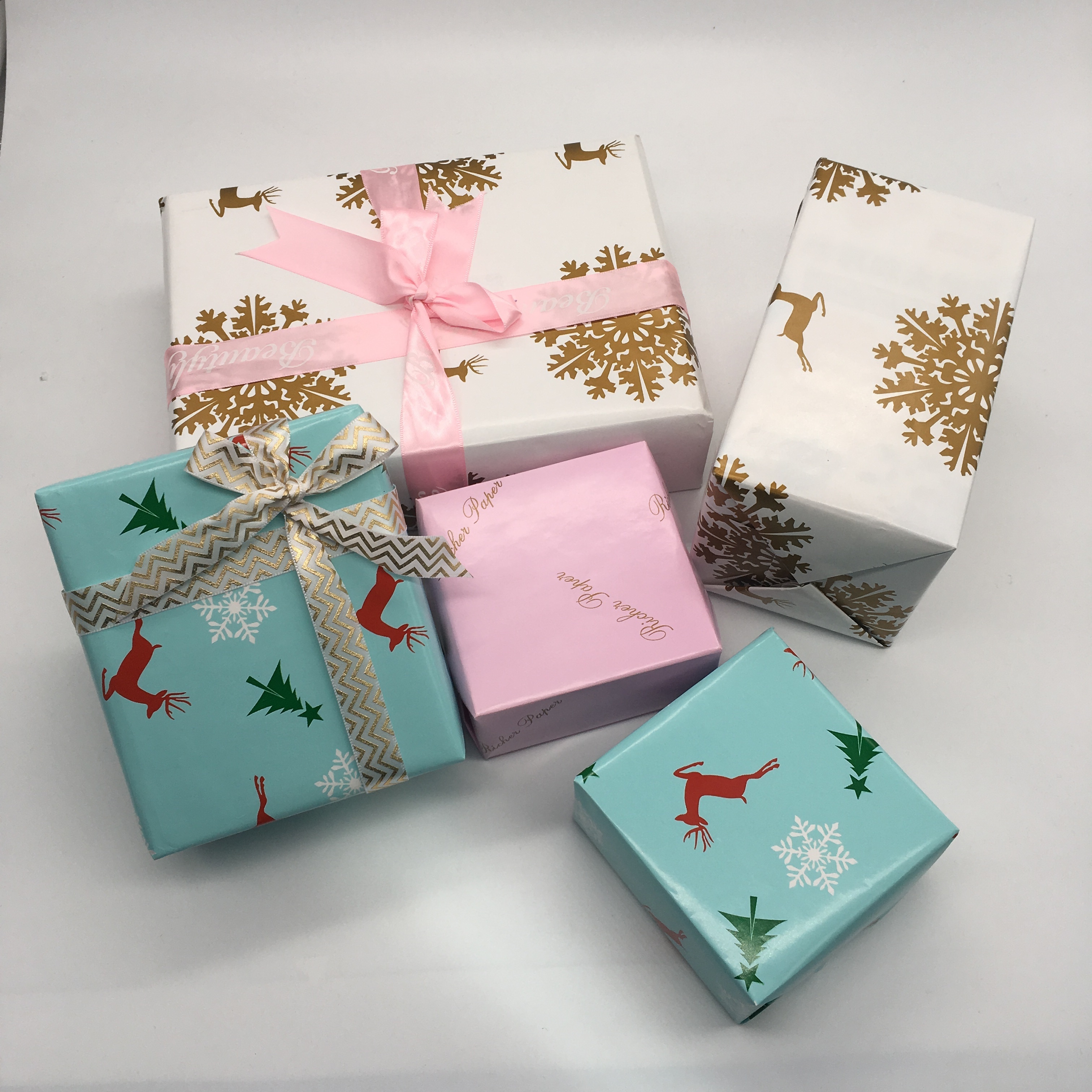 Gift wrapping paper 80gsm packaging paper with customized size Christmas gift packaging tissue paper Tree design