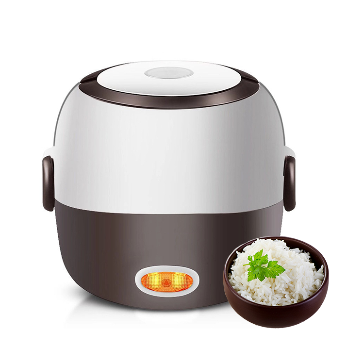 Stainless Steel 2/3 Layers, Steamer Portable Meal Thermal Heating Lunch Box Food Container Warmer Mini Electric Rice Cooker/