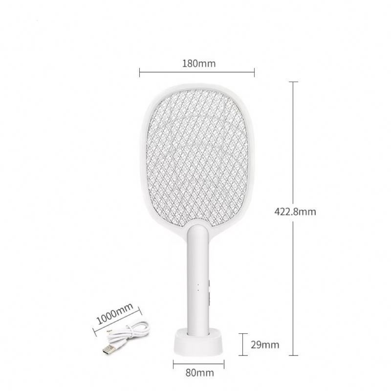 2 IN 1 Portable, UV Mosquito Killer Racket Bat USB Rechargeable Indoor Electronic Mosquito Swatter/