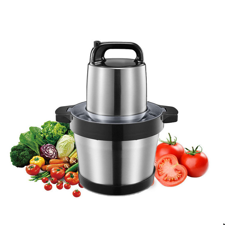 6L 220V Stainless Steel, Garlic Vegetable Blender Mixer Food Processor 1000W Multifunction Meat Grinder Machine Chopper Mincer/