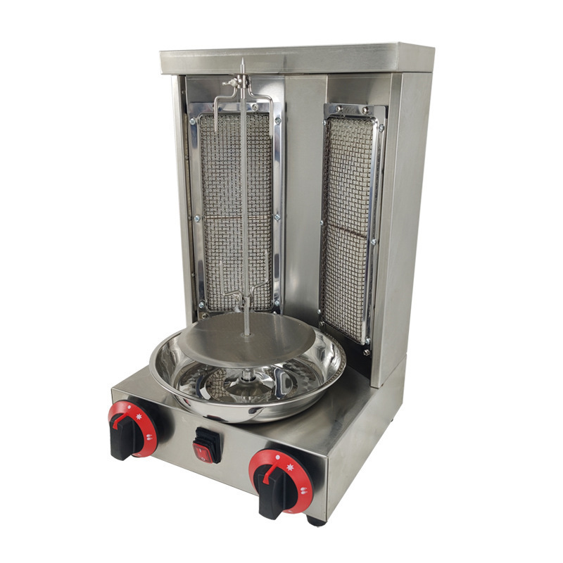 Commercial Automatic Rotating Propane Doner Kebab Gas Vertical Broiler Chicken Mini Shawarma Grill BBQ Machine