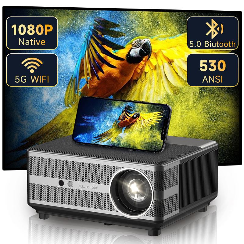 Rigal RD-836A New Dustfree projector mobile phone 4g android cheap projector 4k full hd remote Sealed projector for store