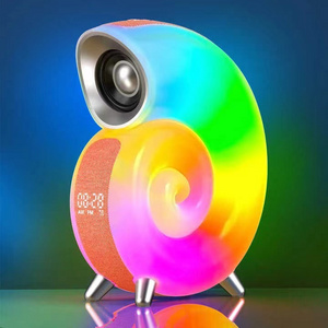 speaker  Conch App Control Multiroom Led Night Light Lamp Bass Hifi Wireless Speaker Support Fast Qi Speakers