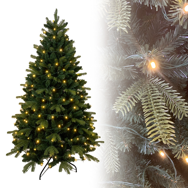 Hot Sales 5ft 6ft 7ft 8ft Artificial Christmas Tree with Warm-white LED Lights and Standing Party Decorations Supplier