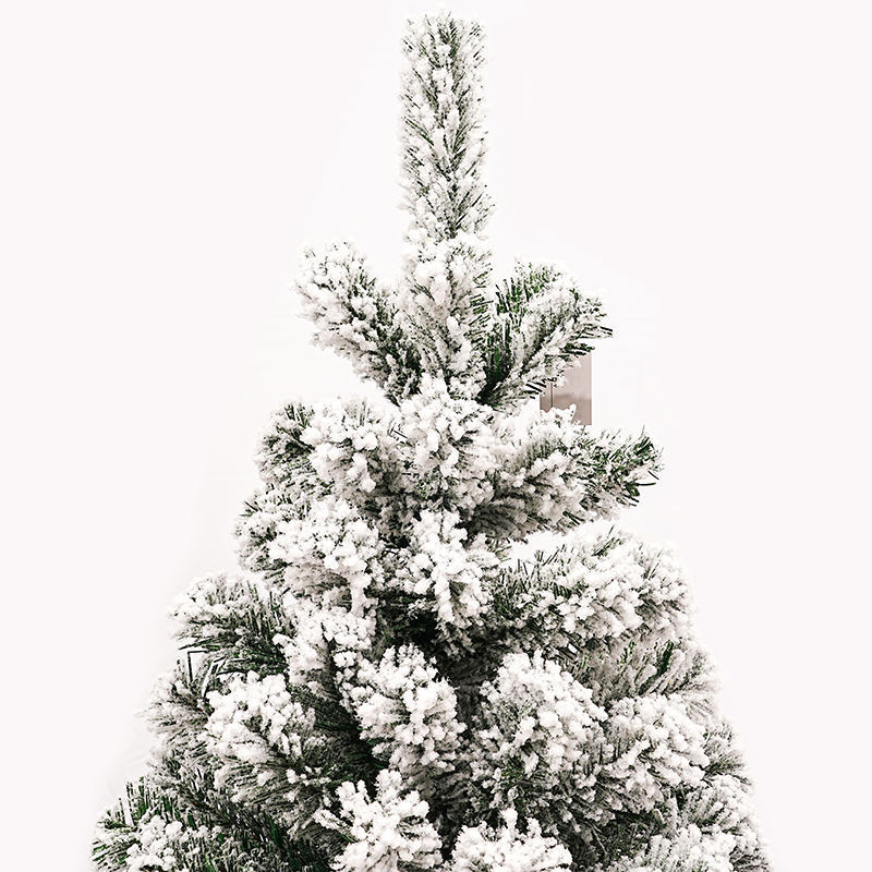 Prelit Snowing White Artificial Christmas Tree For Indoor Christmas Decorations