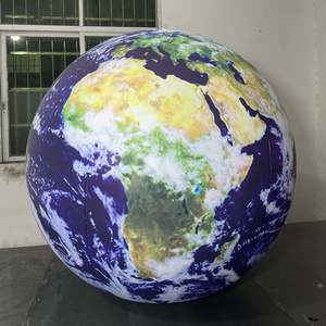 Custom Size Giant Inflatable Earth Balloon Blow Up Globe Ball Solar System Inflatable Planet Balloons With Led Light