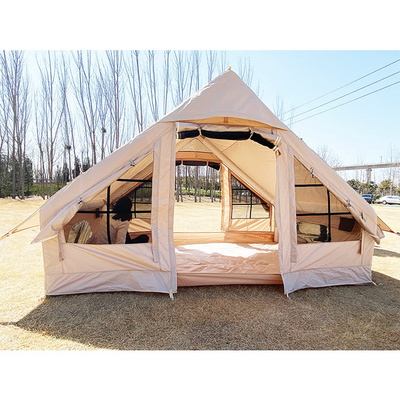 Inflatable Tents Camping Outdoor Glamping 4 - 8 Person Hiking Blow Up Canvas House Air Architecture With Mosquito Screen