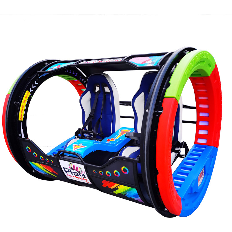 Children Adults Amusement Le Bar Swing Car Led Happy Car Moonwalk 360 Rolling Car For Sale