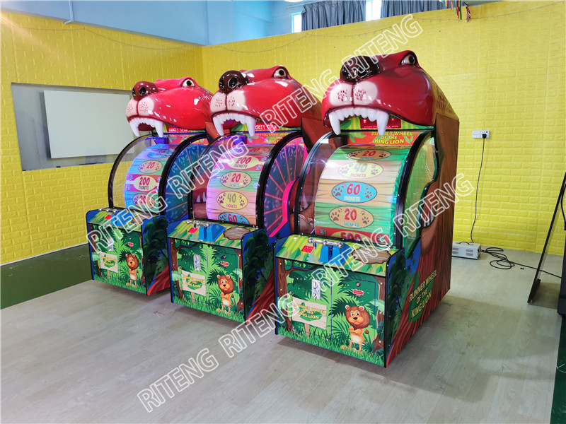 coin operated games indoor amusement bass wheel arcade ticket redemption lottery game machine