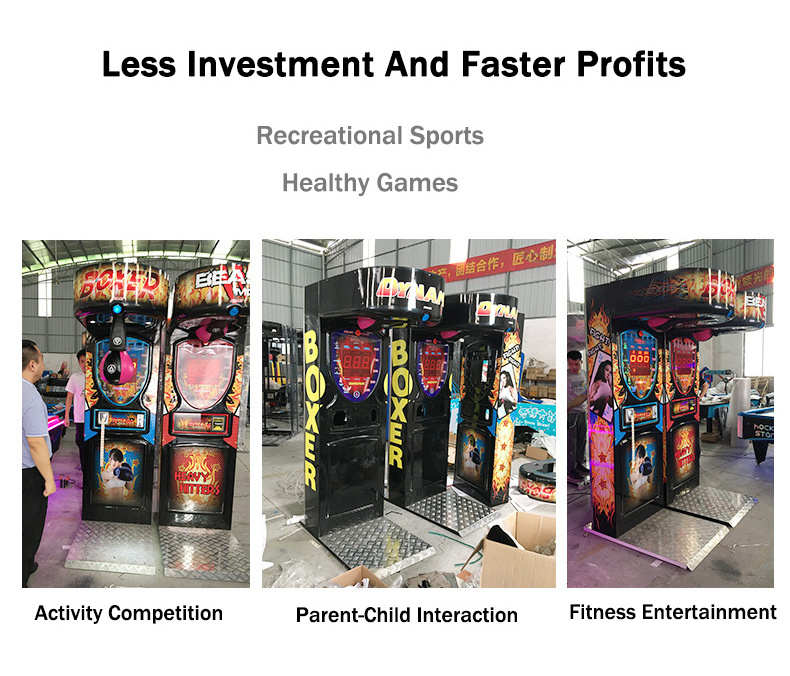 Commercial Credit Card Coin Operated Sport Arcade Boxing Simulator Game Machine Black Onepunch Boxing Champion Game Machine