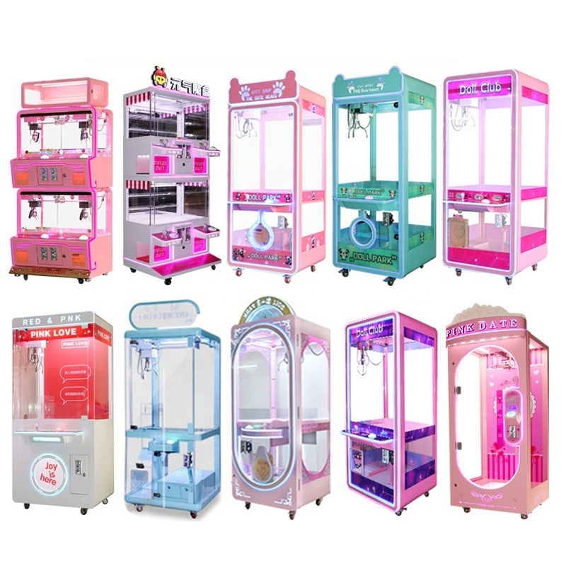 Hot Sale Stuffed Plush Toys Crane Claw Machine Arcade Indoor Games Coin Operated Gift Prize Vending Catch Toy Machine